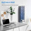 Organisateur de dossiers mural suspendu à 2 niveaux 2Pack avec crochets, porte-classeur mural vertical, organisateur de courrier papier pour bureau