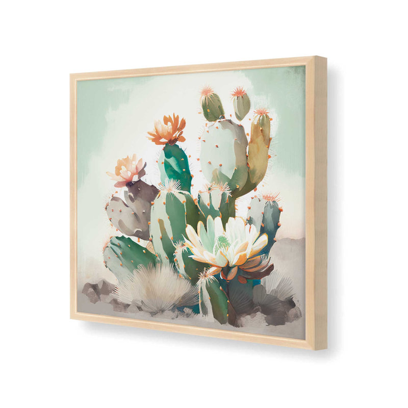 Motif de fleurs du sud-ouest, H 21,5 po x l 21,5 po, Érable brut