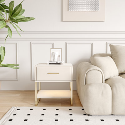 40cm W Manufactured Wood Bedside Table
