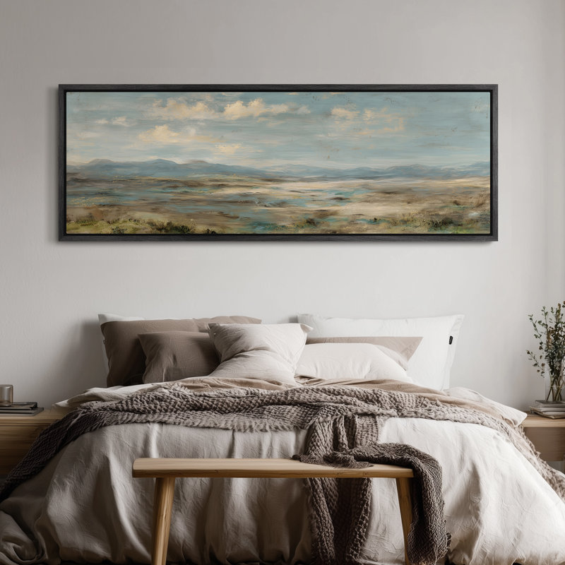 «Misty Valley Light», impression d'art mural, H 20 po x l 60 po, Noir