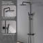 Système de douche thermostatique complet noir mat