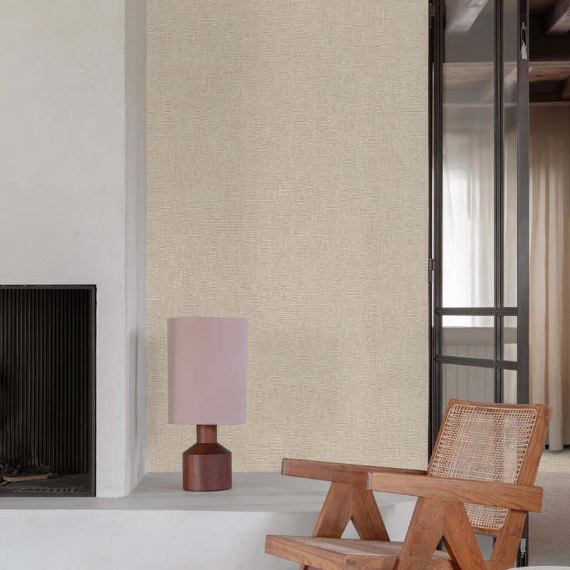 Surfaces Collection Natural Texture Wallpaper Roll, Off-White