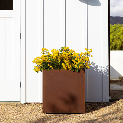 Corten Steel Series Cube Planter Box