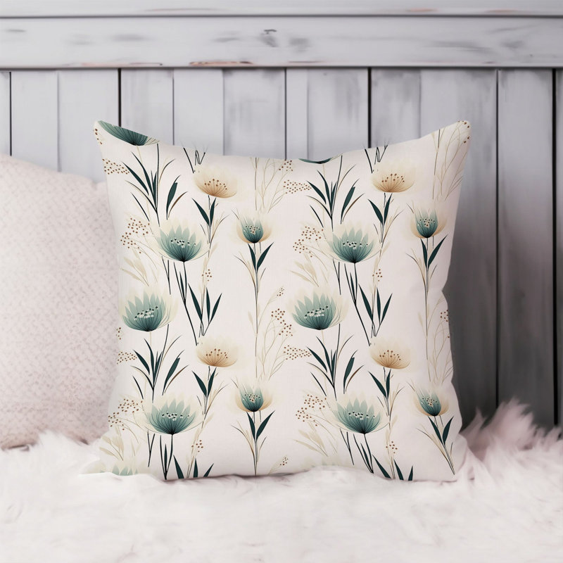 Botanical Plants Pattern Plants Cottage & Cottagecore, 16"H x 16"W