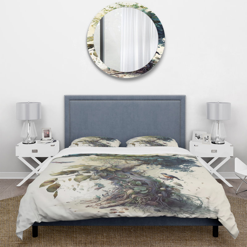 Tree In Nature - Tree Duvet Cover Set, King Duvet Cover + 2 King Shams