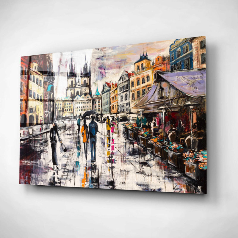 «Prague Staromestka», art mural en verre acrylique, L 16 po x H 12 po