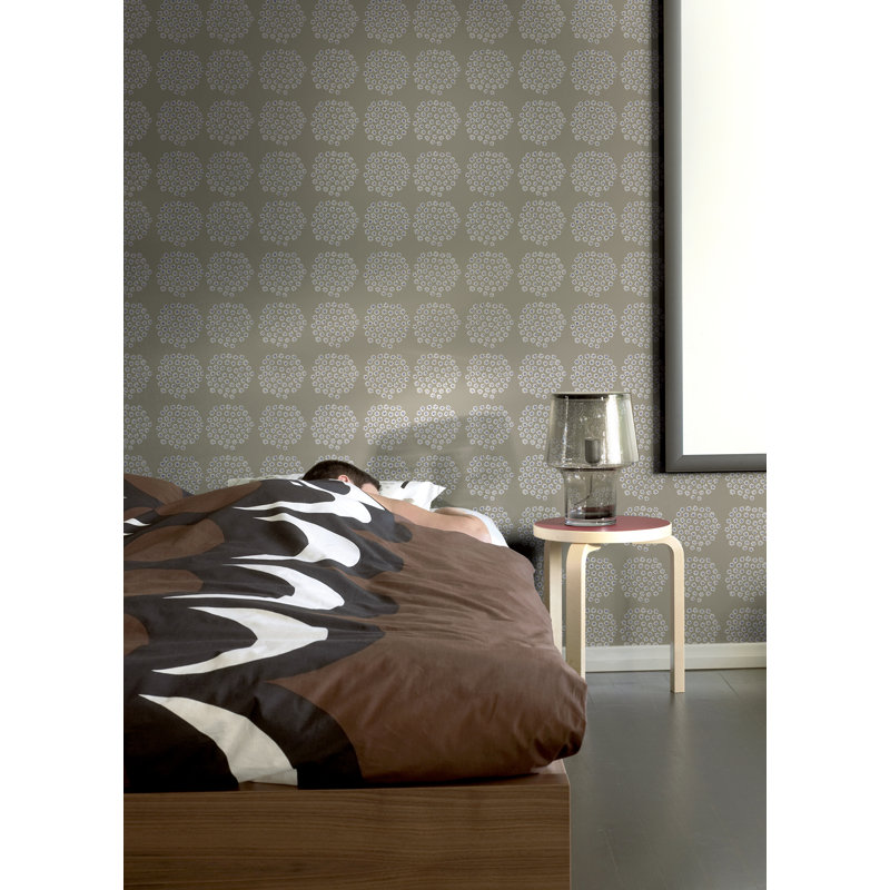 Puketti 18' L x 20.8" W Peel and Stick Wallpaper Roll, Beige/Light Blue