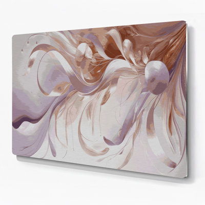 «Lyrical Abstraction 73», art mural en métal beige