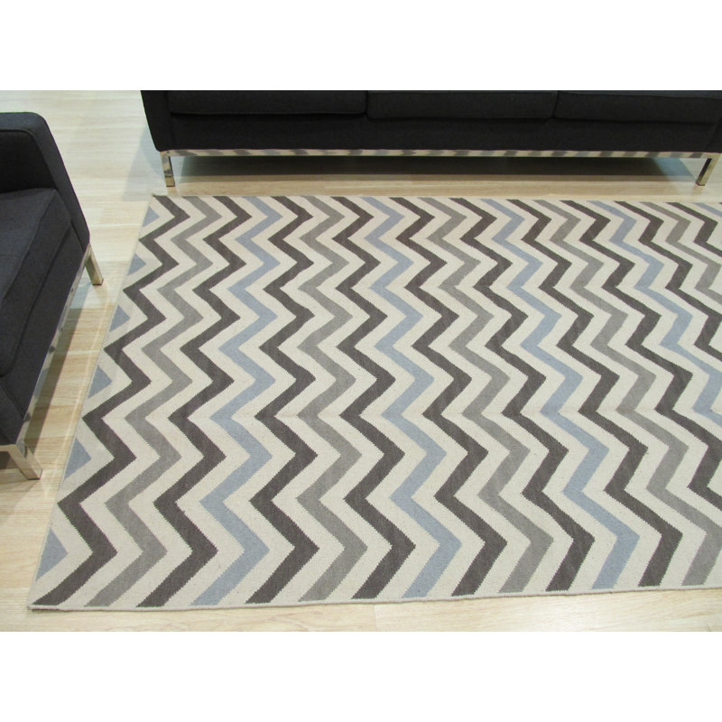 Handcrafted Lush Multicolor Flatweave Wool Multicolored Contemporary Geometric Handmade Area Rug, Rectangle 12' x 15'