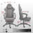 Dowinx Adjustable Ergonomic Swiveling PC & Racing Game Chair with Footrest-92366580