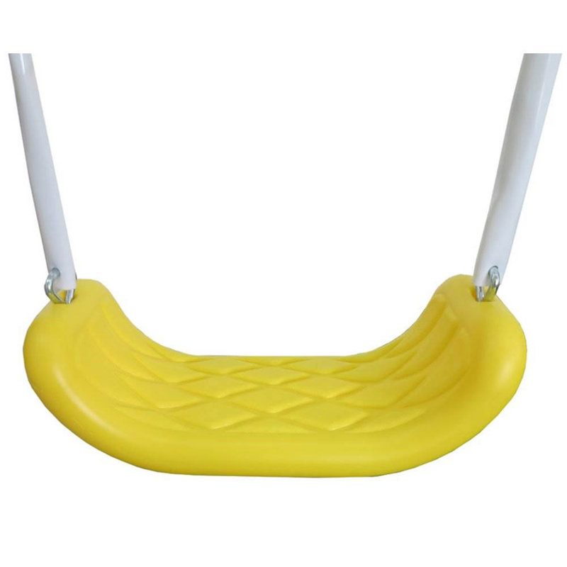 Titan Outdoor Playground Swing Set with Yellow Slide and Steel Frame