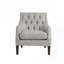 Chaise rembourrée en polyester avec pieds en bois-1628056599