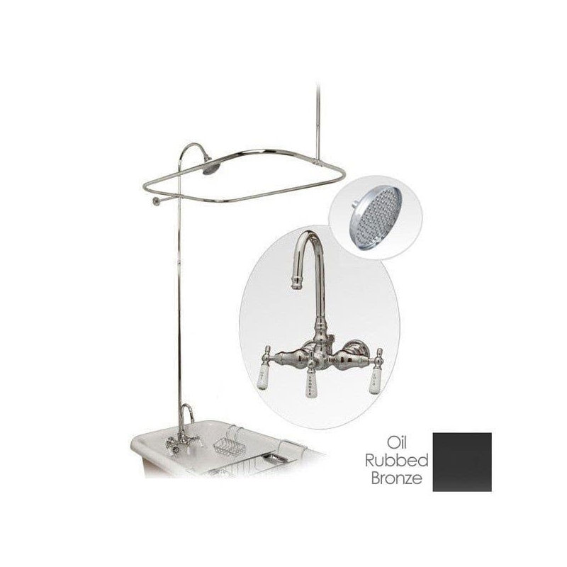 Système de douche avec valve brute, Noir mat