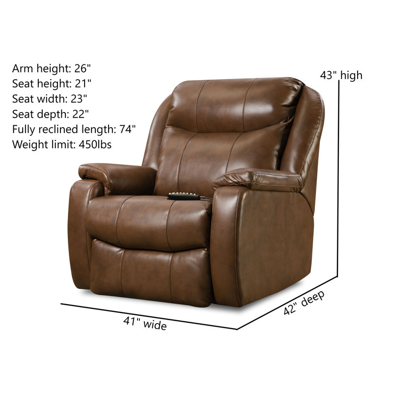 Fauteuil inclinable en cuir Hercules