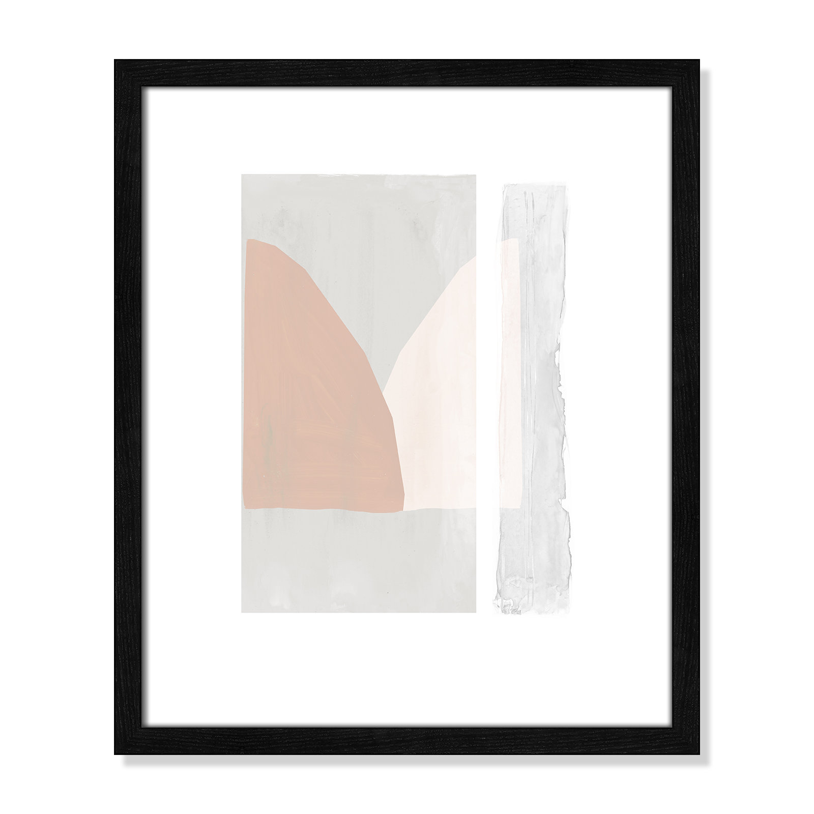 Soft and Light - Painting Print, Black Wood Framed Paper, 19" H x 16" W x 0.75" D