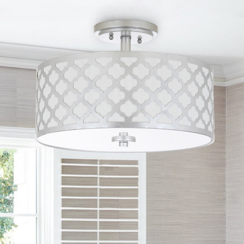 Chanston Semi Flush Mount, Silver
