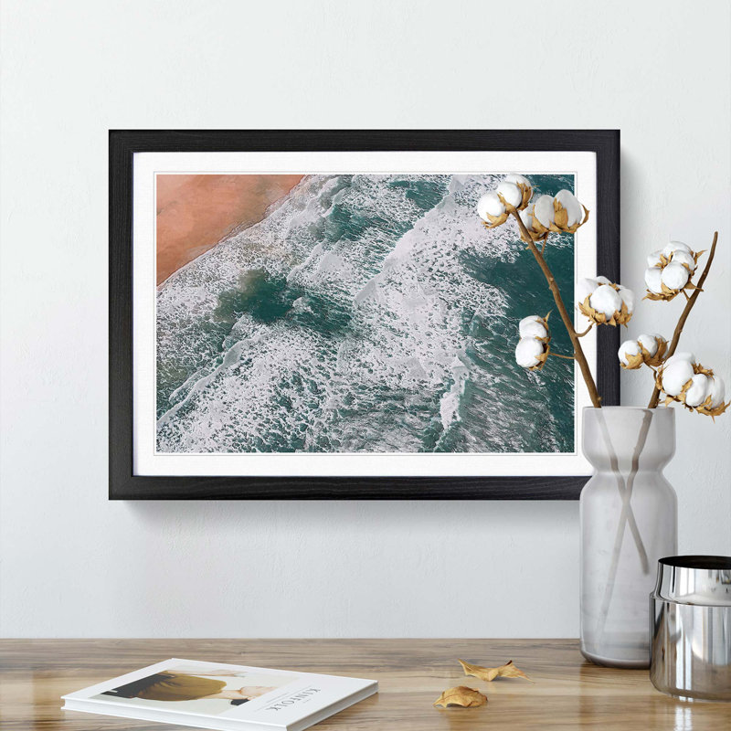 Beach in Ko Phayam Thailand in Abstract - Picture Frame Graphic Art Print, 62cm H x 87cm W x 2cm D, Black Framed