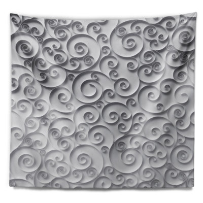 Tapisserie abstraite en papier bouclé