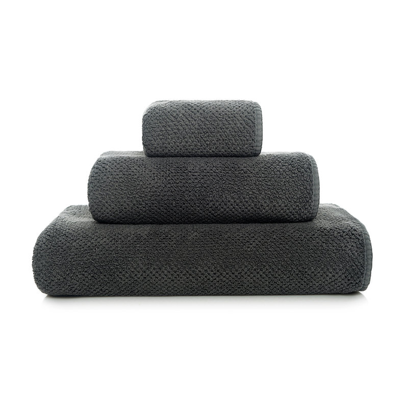 Bee Waffle Bath Sheet, Gray