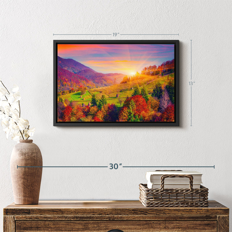 Nature, impression sur toile «Mountain Autumn Sunrise», H 13 po x l 19 po