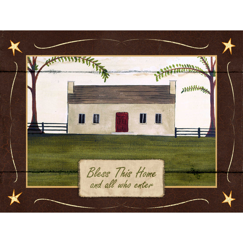 «Bless Folks», reproduction sur toile tendue, L 16 po x H 12 po