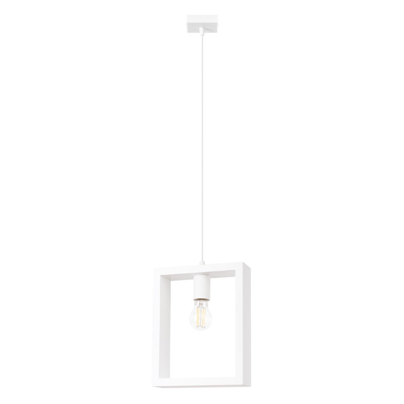 1 - Light Stainless Steel Pendant, White