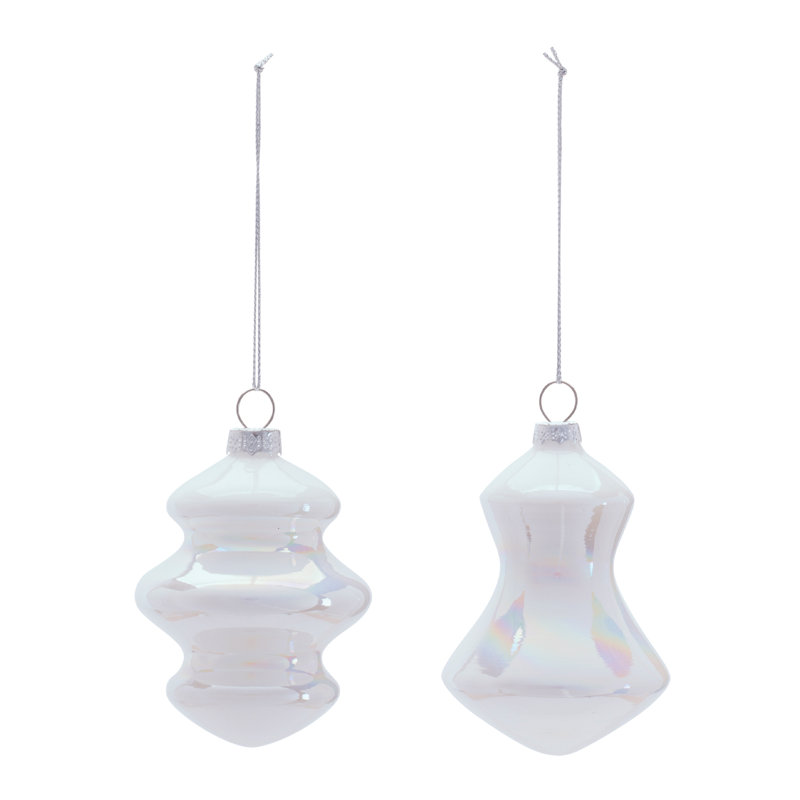 Ornement en verre irisé (ensemble de 12)