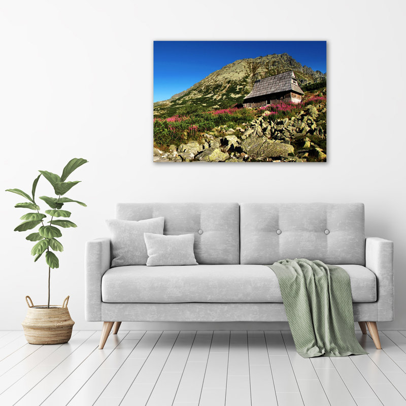 Bacówka In The Valley - No Frame Print on Glass