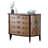 Vintage Hand-Painted Half-Moon Accent Cabinet