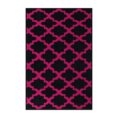 Machine Washable Trellis Gray Area Rug
