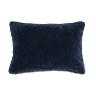 Raw Edge Navy Blue Throw Pillow Cover