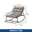 Chaise berçante d'extérieur surdimensionnée pour patio avec coussins épais et moelleux