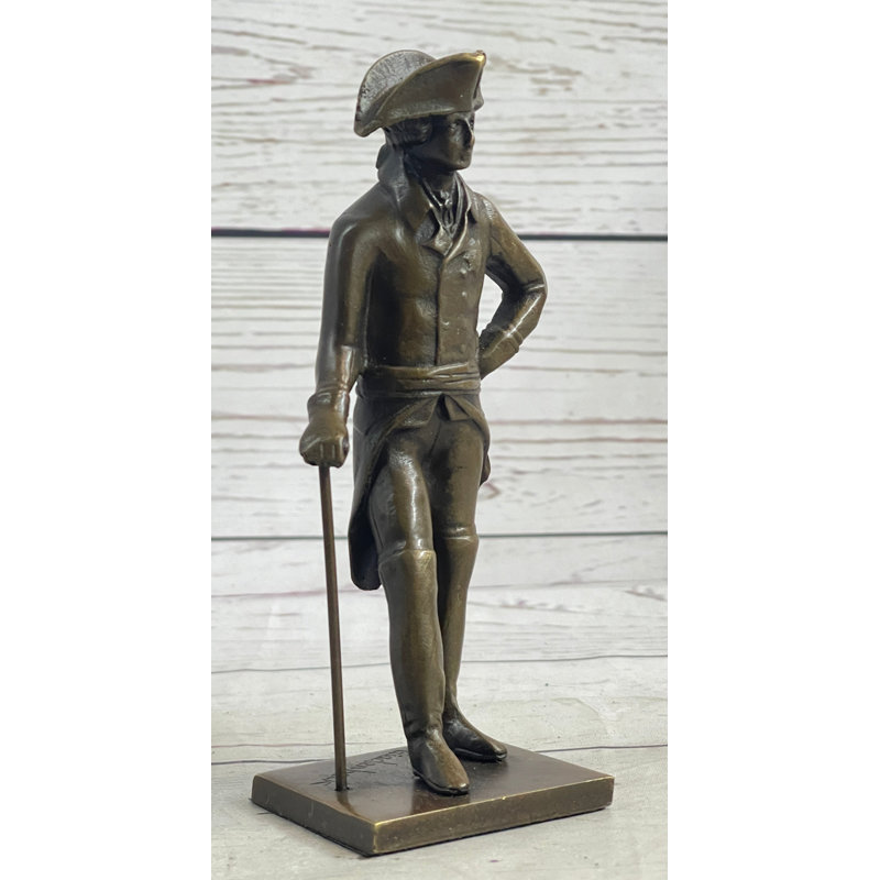 Statue de sculpture en bronze sur base de marbre Frederick the Great of Prussia