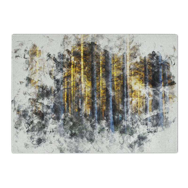 Sunlight Forest Vol.4 Watercolour Chopping Board, 20cm W x 28.5cm L