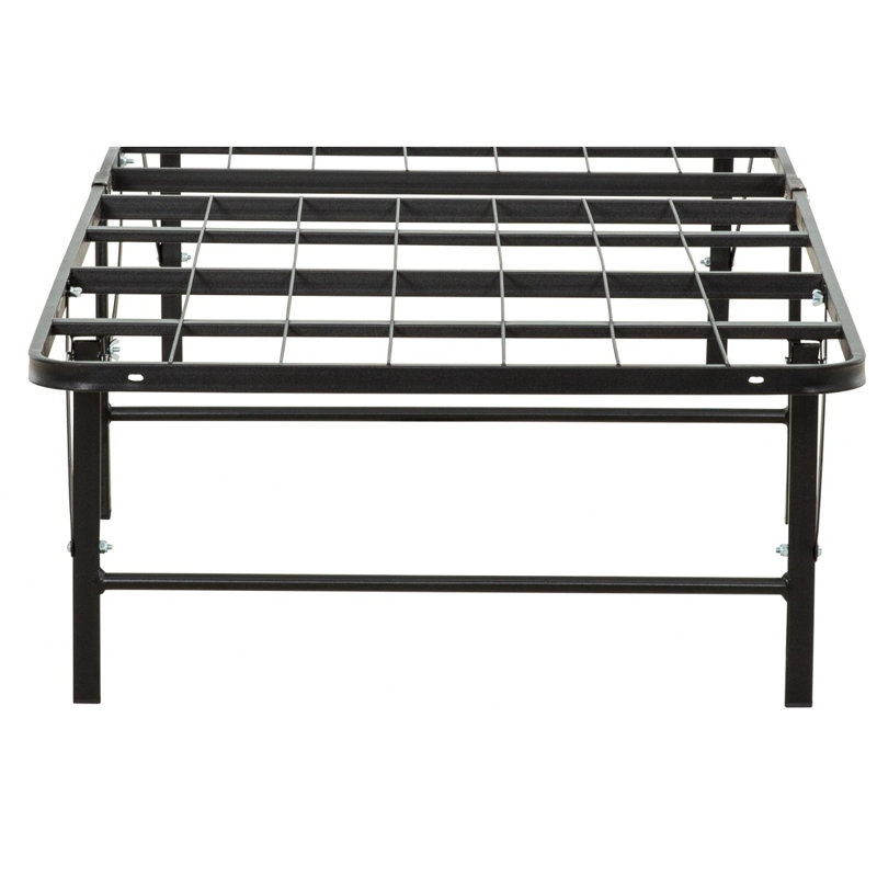 Base de lit plateforme en métal - Base de lit simple pour sommier, noir, Lit simple