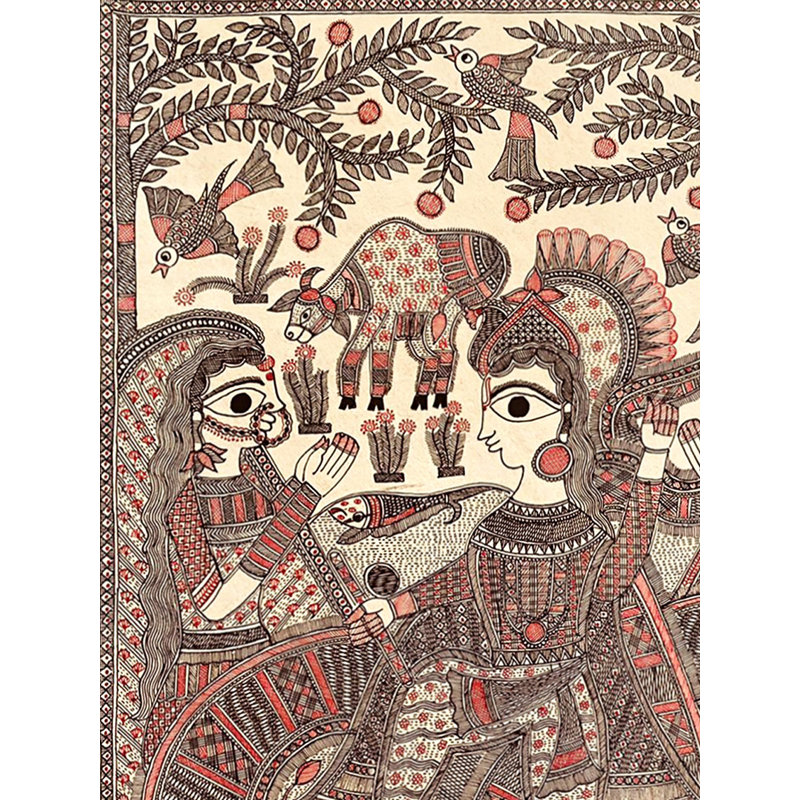 Kaliya Daman | Acrylique sur papier fait à la main | Par Priti Dalwadi
