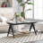 39.4" Glass Top Coffee Table with ABS Rattan Storage Shelf-357663202