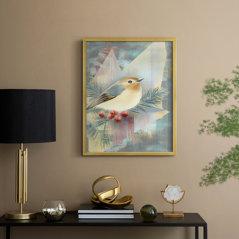 «Christmas Holiday Art» par CLCLIX, bois massif, 30" H x 24" W, Gold