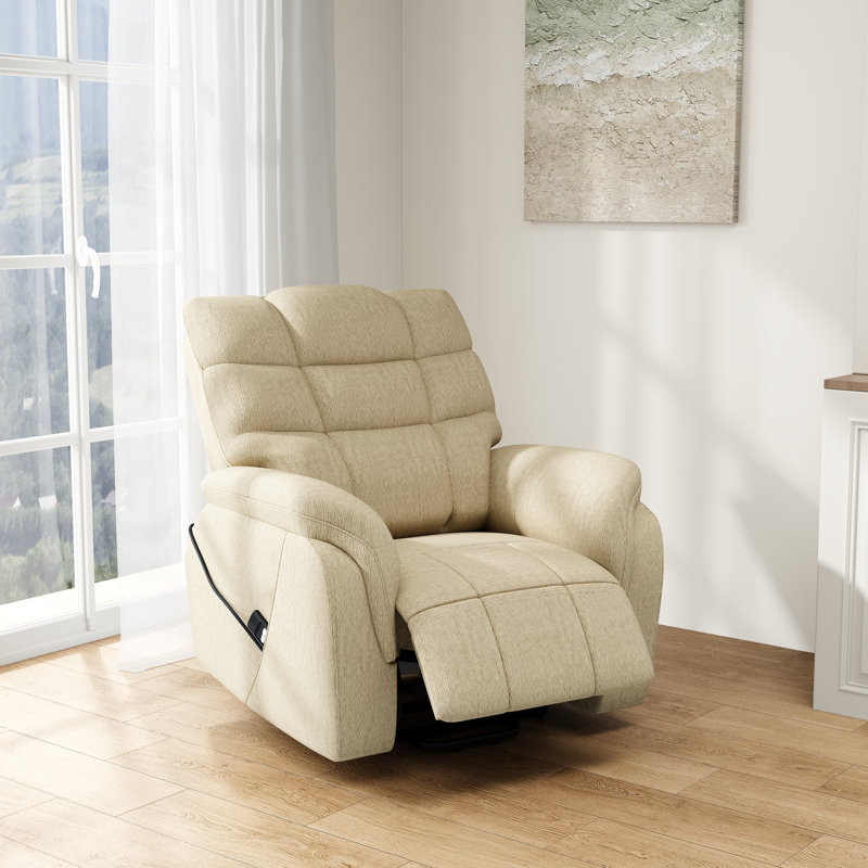 Power Lift Recliner Chair with Remote Control, Anti-Slip Chenille Fabric, Lift Assist for Elderly, Tool-Free Assembly, 350 lb Capacity