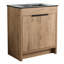 Freestanding Vanity With Ceramic Basin - 30" 2 Soft-Close Doors Black Adjustable Shelf Metal Handle Bathroom Cabinet Unit Sink Strong-2011296707-2011296704