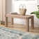 Henry 40" Wide Rustic Industrial Solid Wood With Bronze Metal Inserts Entryway Bench