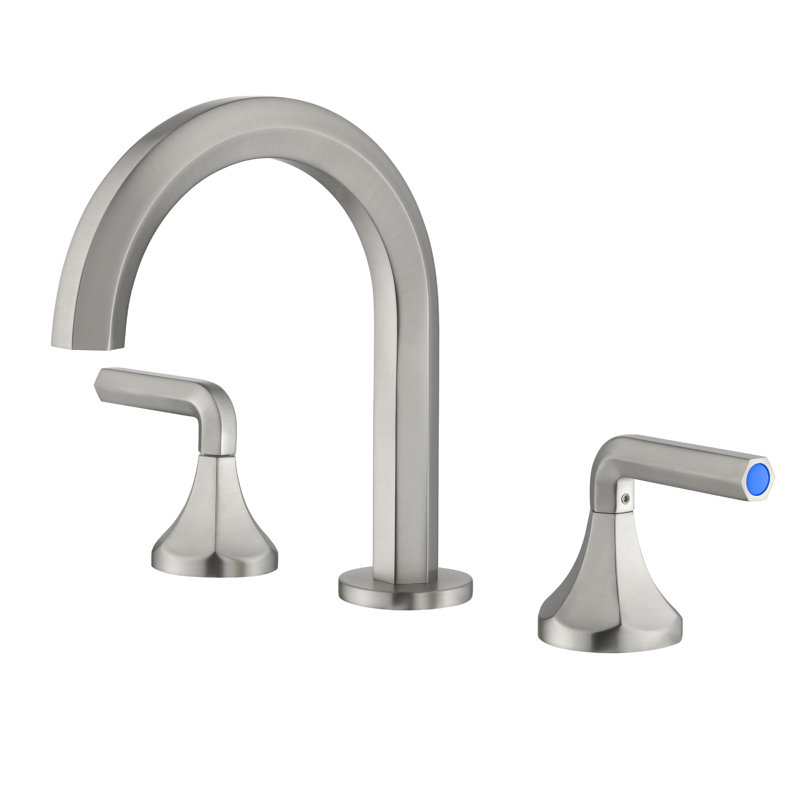 Widespread 2-handle Bathroom Faucet, Brushed Nickel
