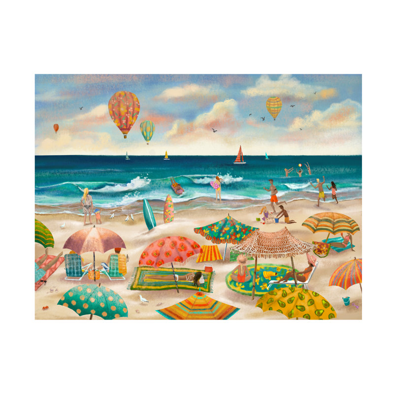 «Hanniel Beach Day on Canvas» par Christine Rotolo, reproduction, H 35 po x l 47 po x P 2 po