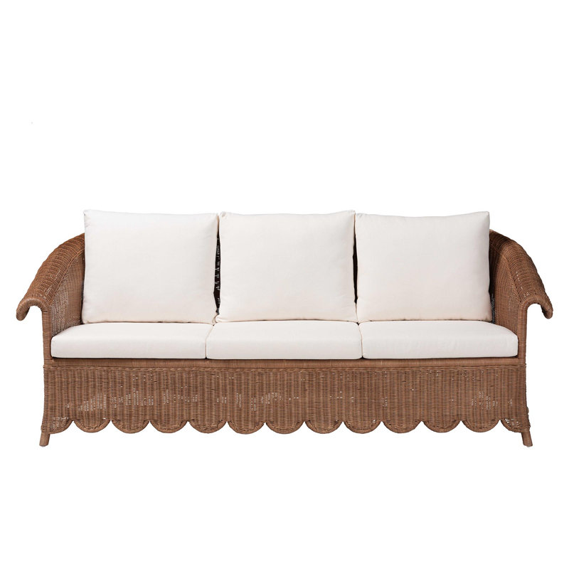 Canapé en rotin naturel avec coussin Bali - Pari Detta