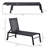 Beach Patio Lounge Chair With 5 And 2 Wheels - Black For Poolside, Lawn Chair, Adjustable , Wheels, Lawn, Poolside Use