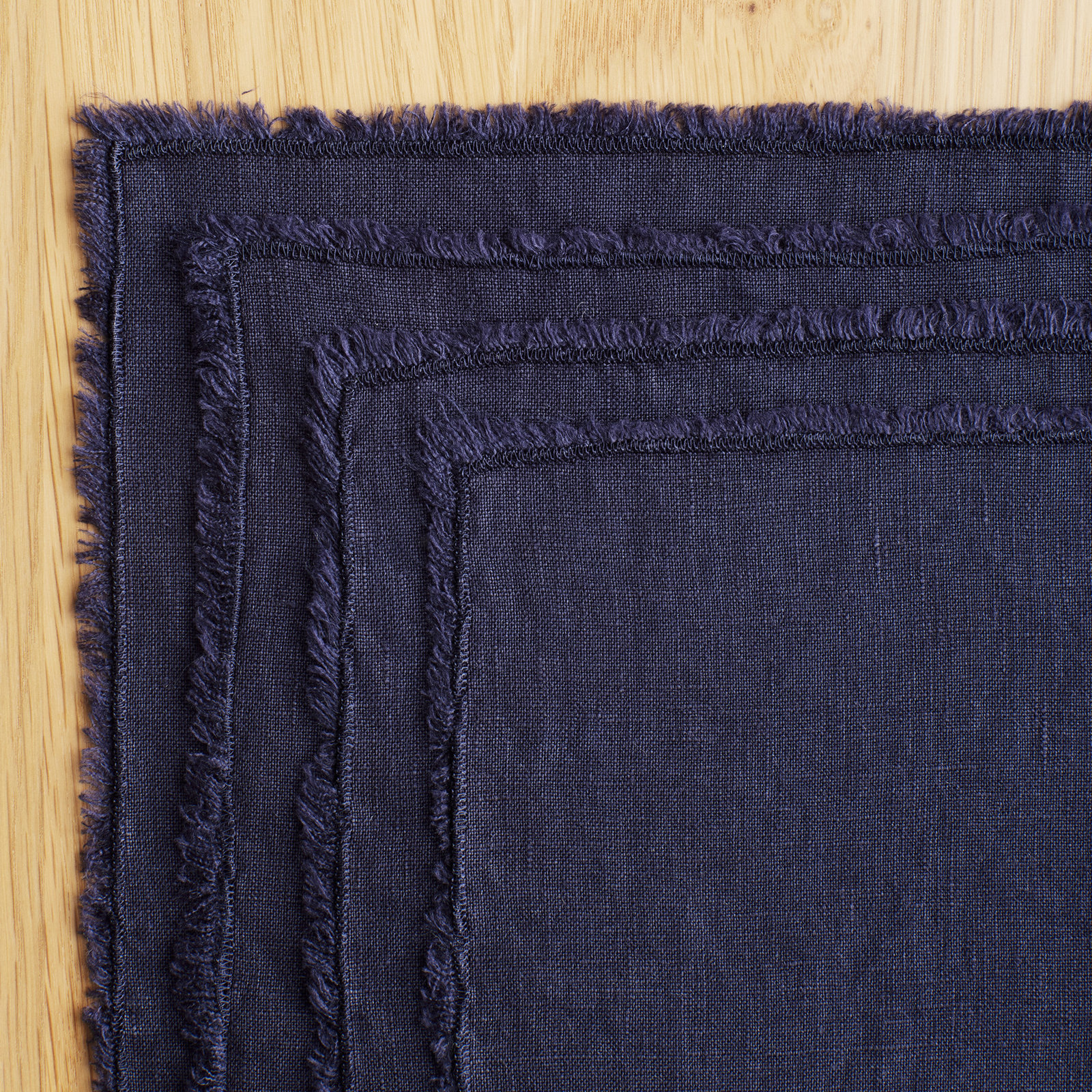 Zadia Reversible Linen Placemat, Midnight Blue