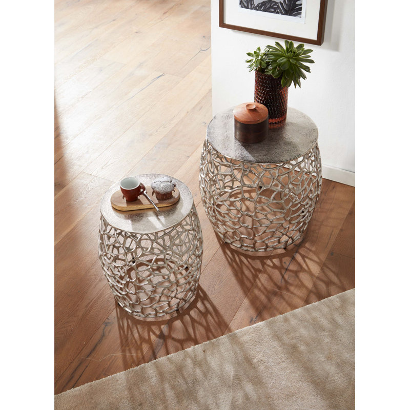 Hetre 2 - Piece Living Room Table Set, Silver