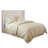 Button Headboard With Upholstery, Double Nailhead Trim, Adjustable Legs, Queen Bed, Cream Upholstery Transitional Tufting, Bed-221634156