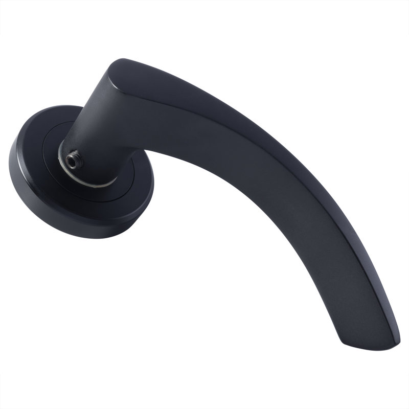 Serozzetta Latch Door Handle, Matt Black
