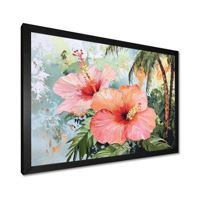 Hibiscus And Palm Trees In Madagascar - Hibiscus Print Wall Art